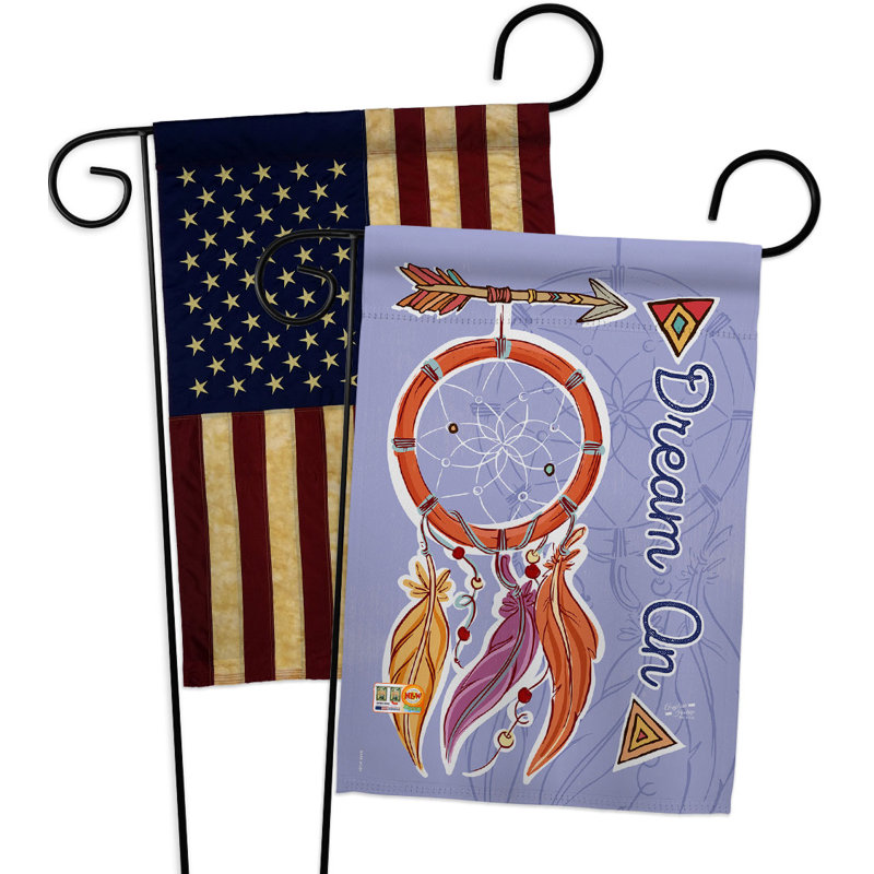 Drapeau de jardin à 2 faces en polyester / mélange de polyester 19 po x 13 po