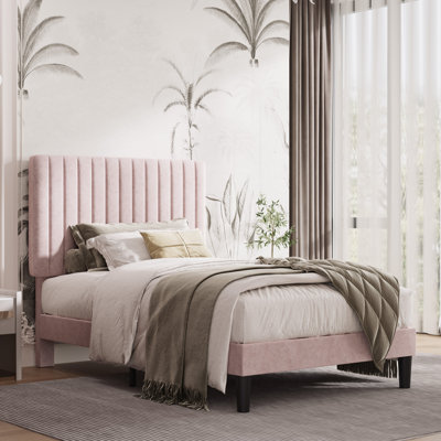 Dunphy Upholstered Platform Bed with Adjustable Headboard