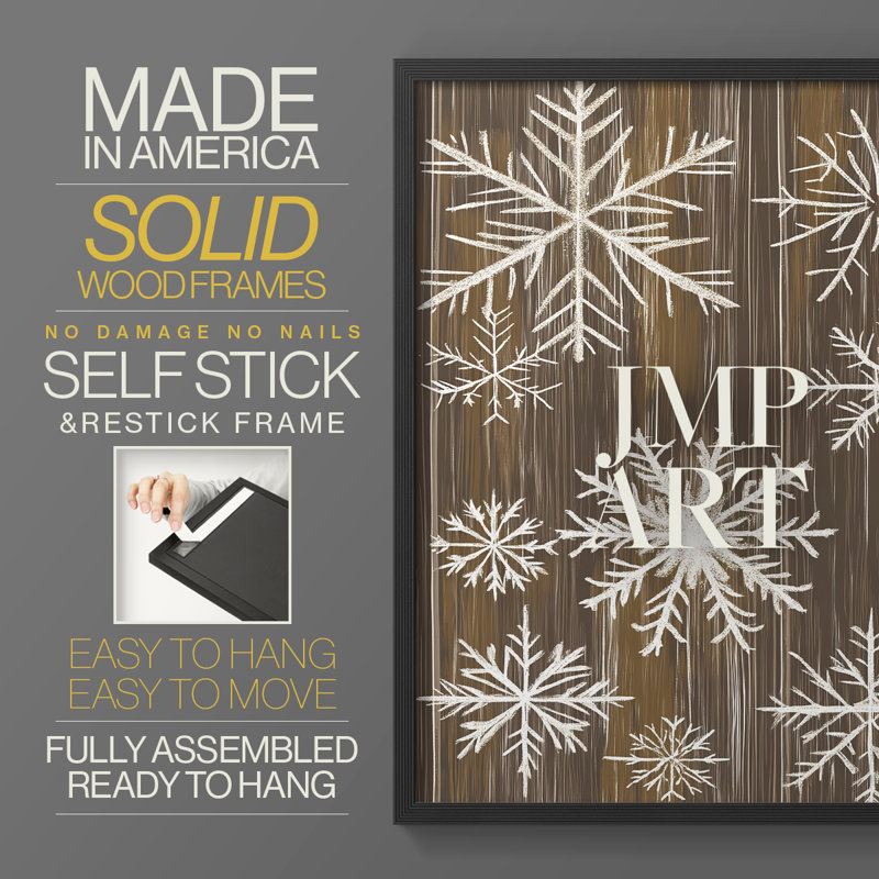 «Christmas Holiday Art», reproduction encadrée en bois massif, Noir, noir, noir, noir, H 30 po x l 24 po