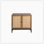 Ensemble de 2 armoires en rotin naturel 2 portes