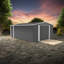 Remise de rangement extérieure durable avec portes à trois charnières - Panneaux en acier de couleur résistante (0,25 mm) - Rangement de jardin ou de cour moderne résistant aux intempéries et aux égratignures-111367458