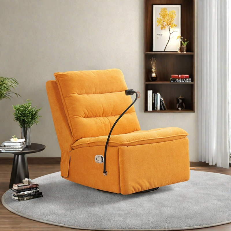 Multi-functional comfortable swivel chair, Yellow
