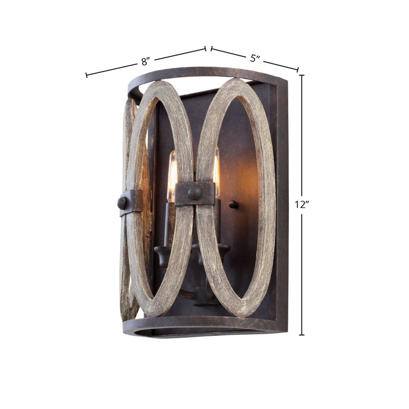 Belmont 2 LT Florence Gold Wall Sconce Kalco