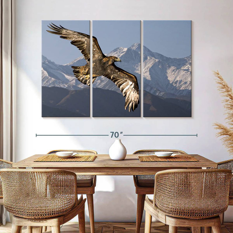 Eagle And Snowy Mountains, 42" H x 65" W