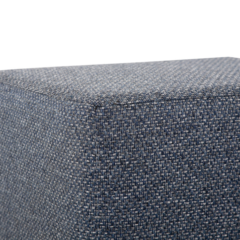 Ashle Upholstered Ottoman, Indigo 100% Polyester