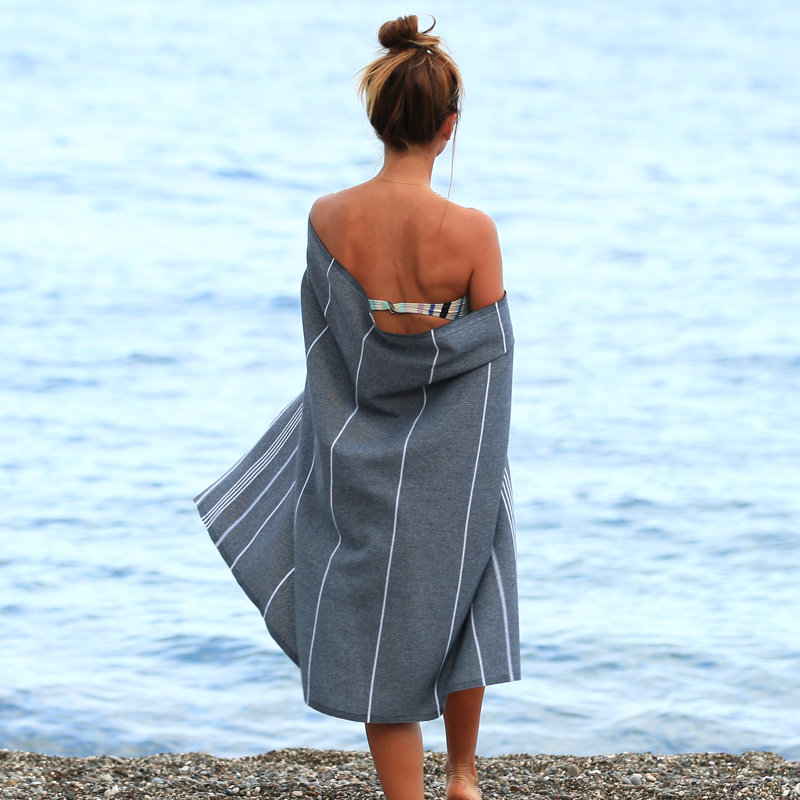 Lina Peshtemal Beach Towel, Fume