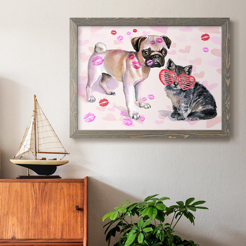 «Cute Couture Collection A», peinture sur toile encadrée, H 28 po x l 42 po x P 1,5 po, Gris