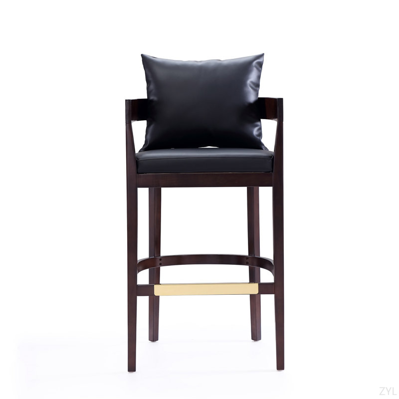 Tabouret de bar en bois noir