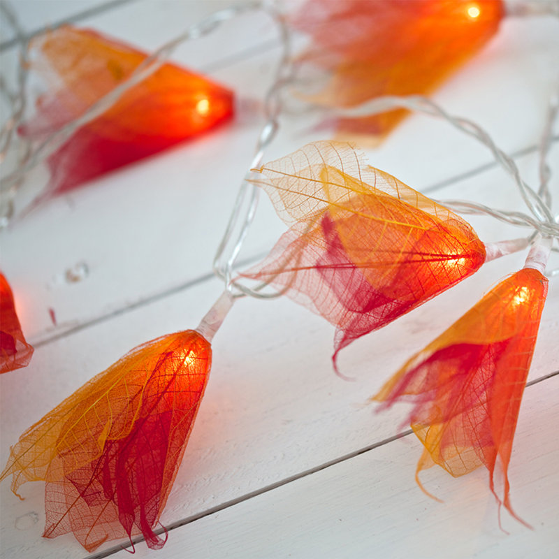 Bartok LED Natural Leaf String Light, 20 Lamps - 5 Metre Long