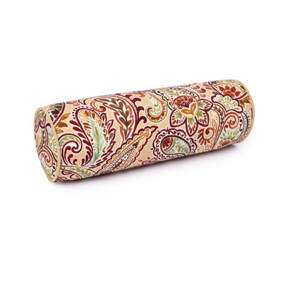 PAISLEY FLORAL  PATTERN SET OF 2 NECKROLL BOLSTER WITH FOAM INSERT