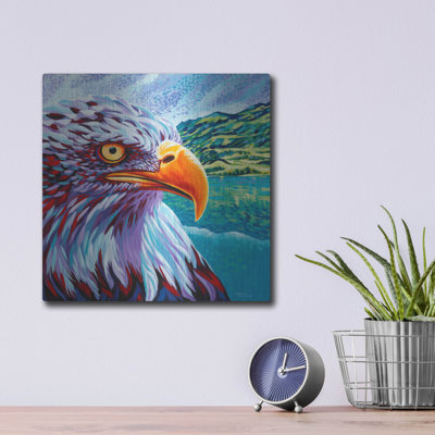 Red Barrel Studio® «Proud Eagle» par Carolee Vitaletti, art mural en métal