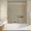 Jraty 39'' W x 55'' H Door Frameless Tub Door in Silver-97780854