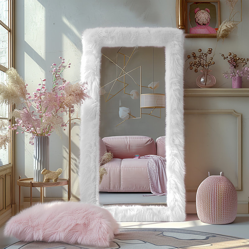 Miroir de plancher Bohde, 71 po x 32 po, Rose