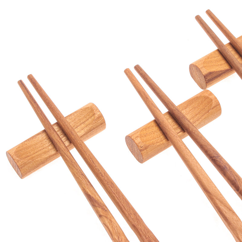 Ensemble de 4 baguettes en bois de teck fait à la main Loon Peak® (ensemble de 4)