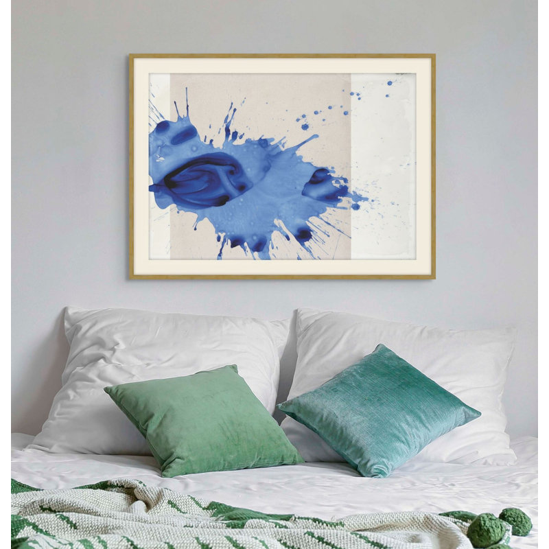 Electric Blue Spatter 2 Print by Studio L57 Affinity, 24.48" H x 32.48" W