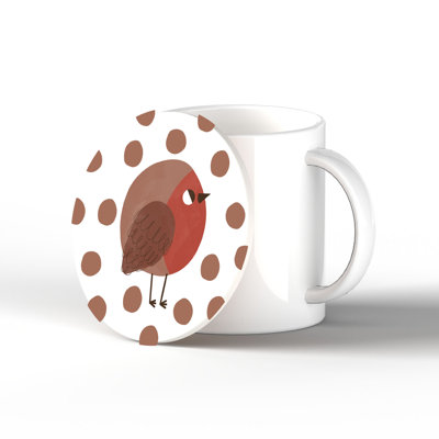 Carley Ceramic Round 1 Piece Coaster