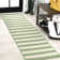 Cino Two-Tone Wide Stripe Green/Cream Indoor/Outdoor Rug