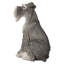 Figurine pour chien assis schnauzer