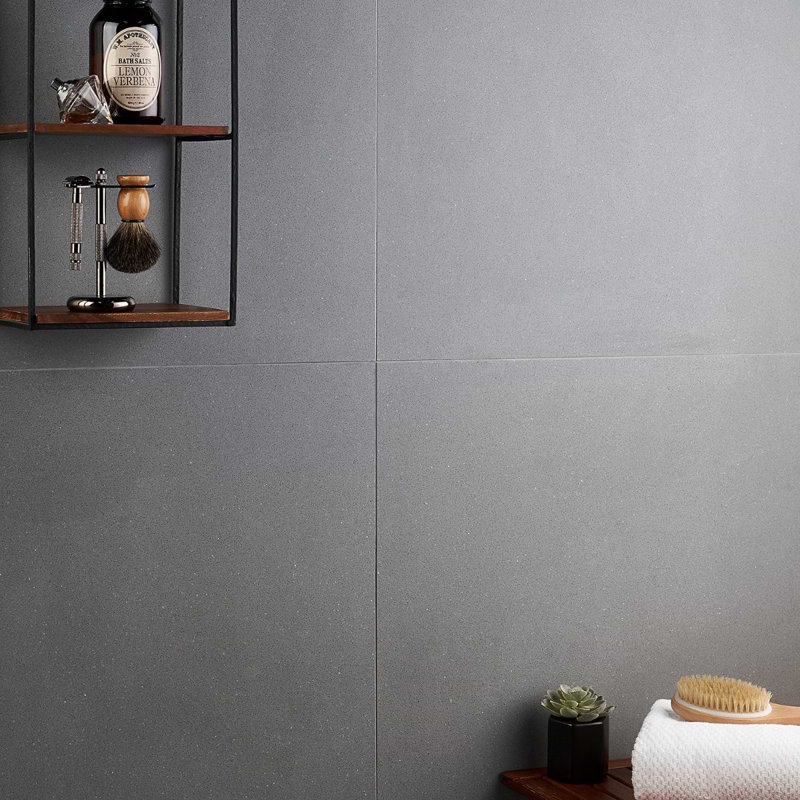 Terrazzo Italy 24x24 Honed Terrazzo Tile, Dolce Gris Gray