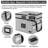 Fireproof Document Box With Lock, 2-Layer File Box Storage Organizer With 5 Tabs& Insert, Portable File Cabinet Storage Box With Handle For Hanging Letter/Legal Size Folder/Certificate, Silver Grey