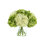 Green & White Hydrangea in Acrylic Water Vase