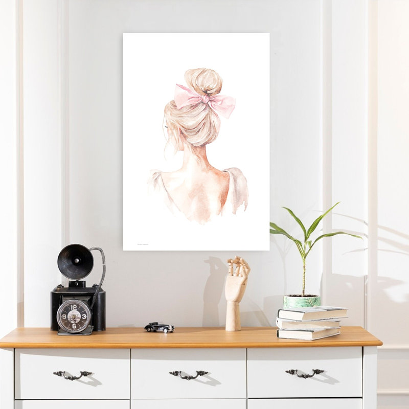 Portrait élégant, délicat, contemporain, délicat, romantique, H 24 po x l 16 po