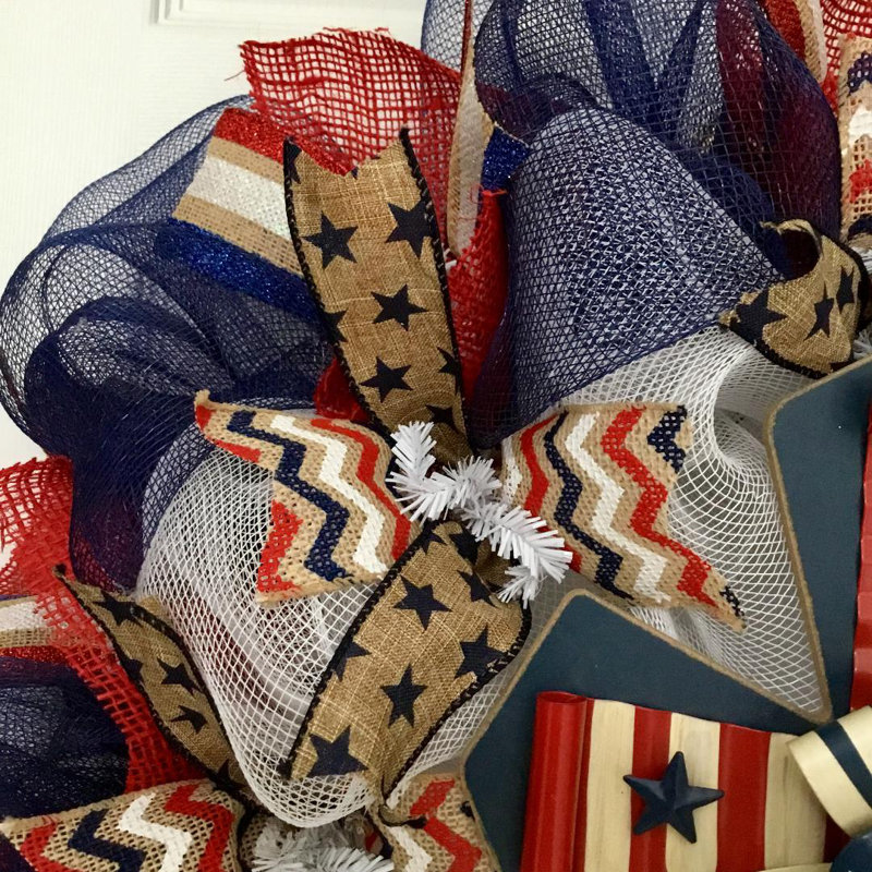 Patriotic Cross Wreath