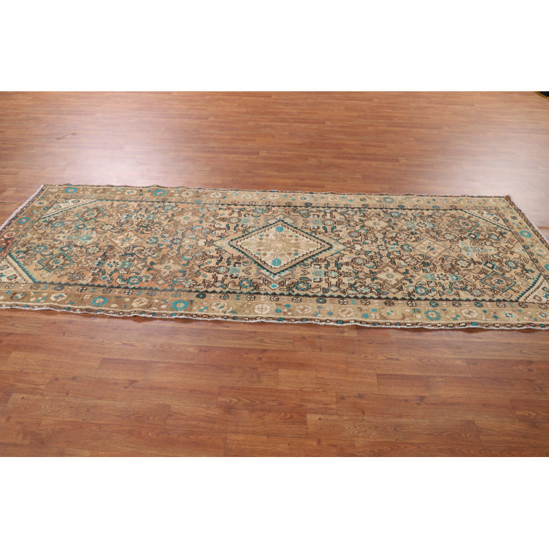 Geometric Wool   Runner Rug 3x9