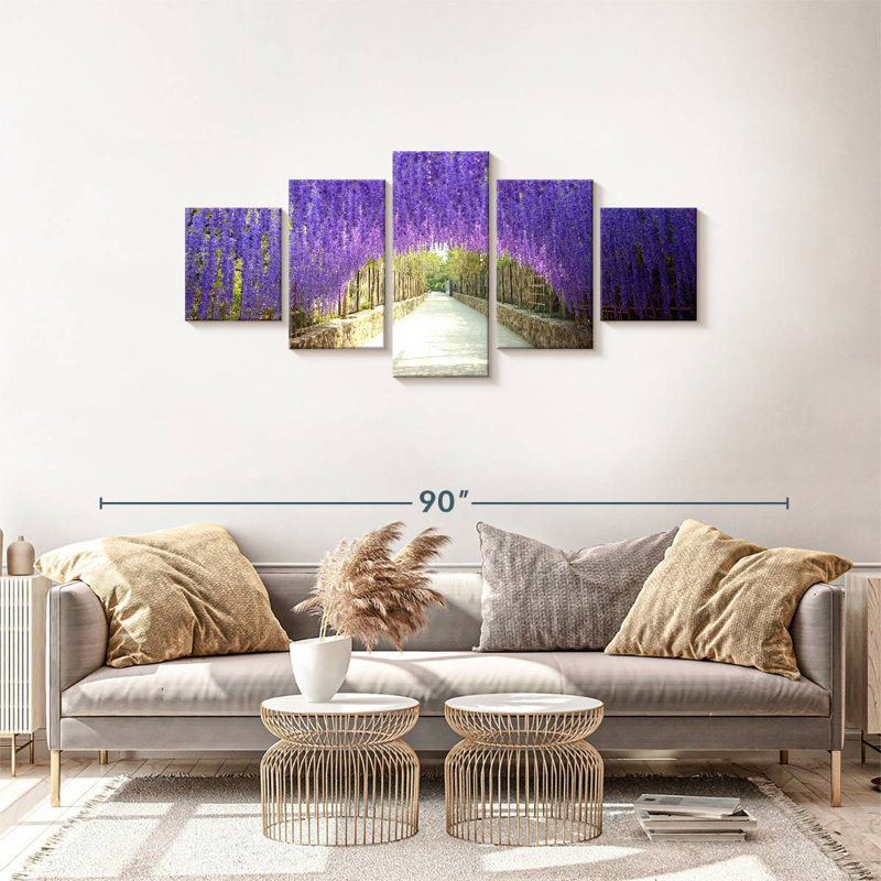 Harnek Through The Wisteria Tunnel, 30" H x 68" W