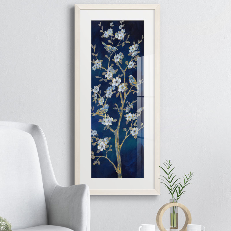 Moonlight Rose Garden I - cadre photo, reproduction d'art, Blanc