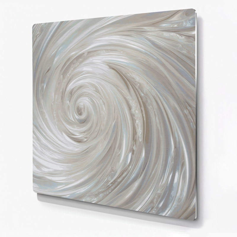 «Lyrical Abstraction 40», art mural en métal gris, H 12 po x l 12 po