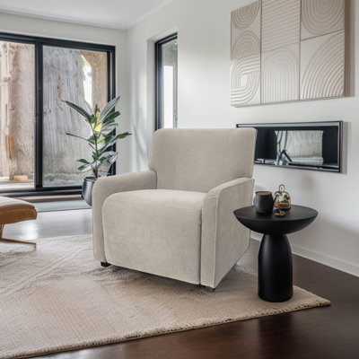 Gravenhurst Modern 3-Position Manual Recliner with Rubber Wood Legs for Any Room