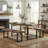 4-Person Solid Wood Dining Table Set, 3-Piece Dining Table With 2 Dining Benches For Kitchen
