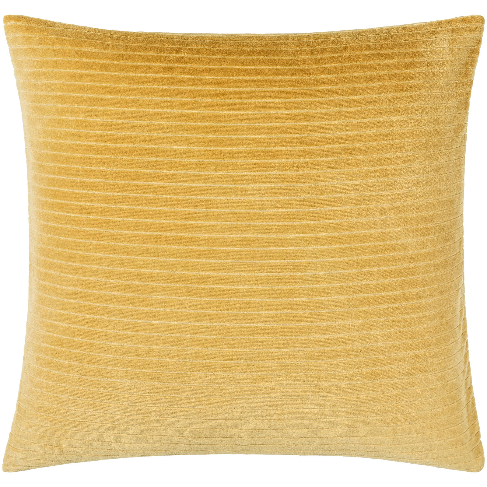Westridge Cotton Throw Pillow, Down, Mustard, 18" x 18"