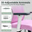 Chaise de bureau ergonomique, chaise de bureau à dossier haut en filet avec support lombaire réglable, appui-tête 3D, accoudoirs 4D, fonction d'inclinaison, chaises de travail pivotantes à roulettes, chaise d'ordinateur pour de longues heures de trava-849238478-849238480