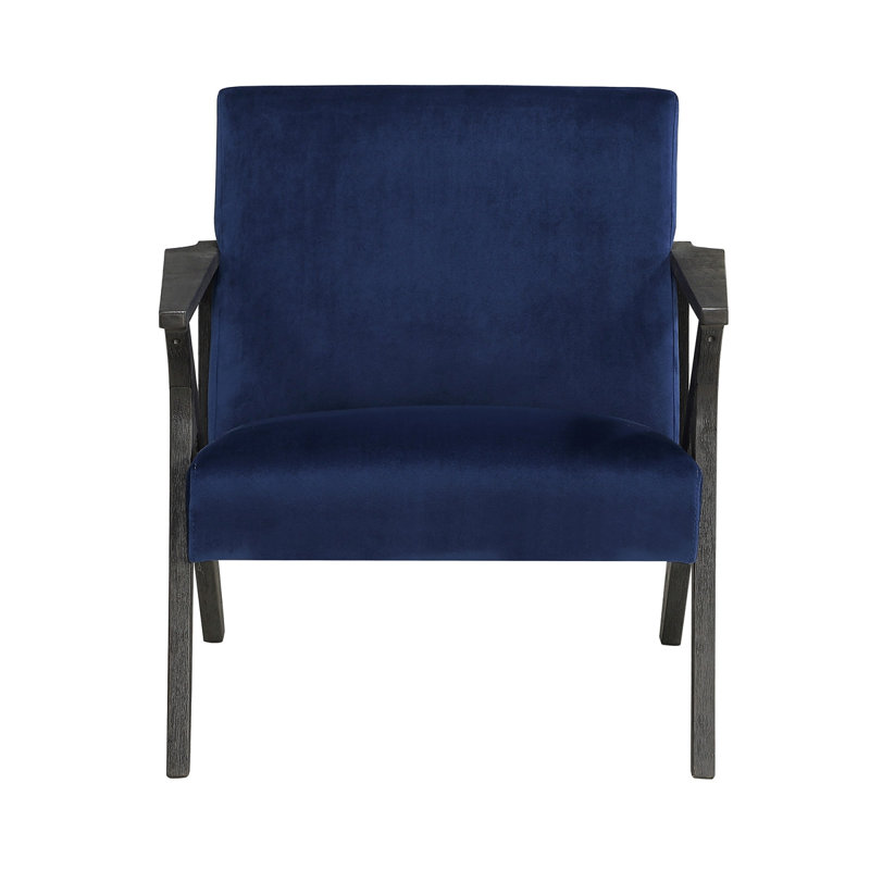 Chaise d'appoint en velours d'hévéa massif de style rétro