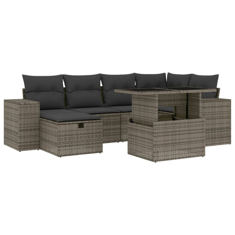 Ensemble de canapé de jardin Vidaxl gris