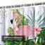 Rideau de douche imperméable avec 12 crochets FlamingoGeo-1718986488