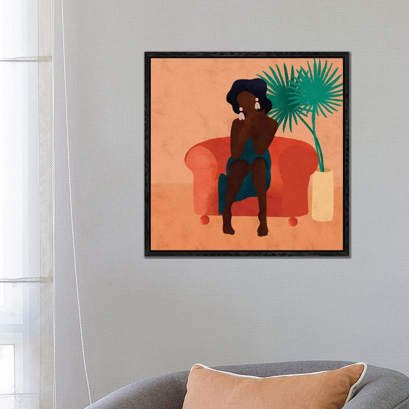 Nas by Reyna Noriega - Print on Canvas, 66.04 cm H x 66.04 cm W, Black Framed