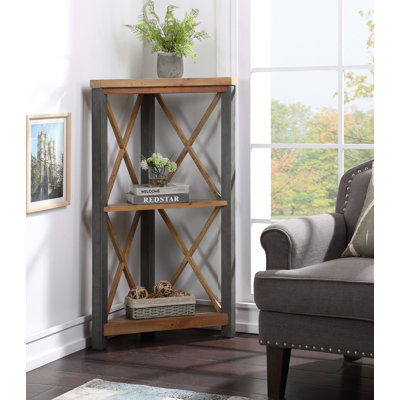 Meja 117cm H x 68cm W Steel Corner Bookcase