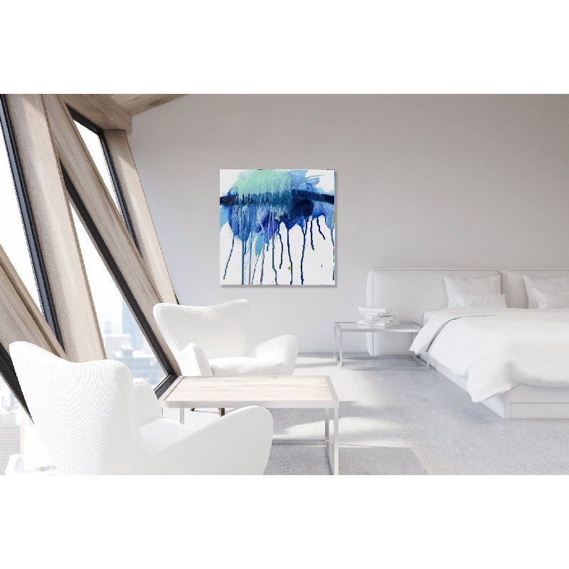 Stalacite - Artist Enhanced Canvas Print, 12" H x 12" W x 1.75" D, Black Framed Canvas