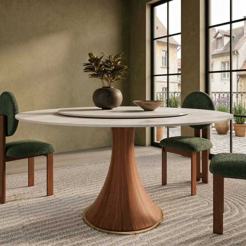 Table de salle à manger Wildon, Blanc, H 29,52 po x L 59,05 po x l 59,05 po