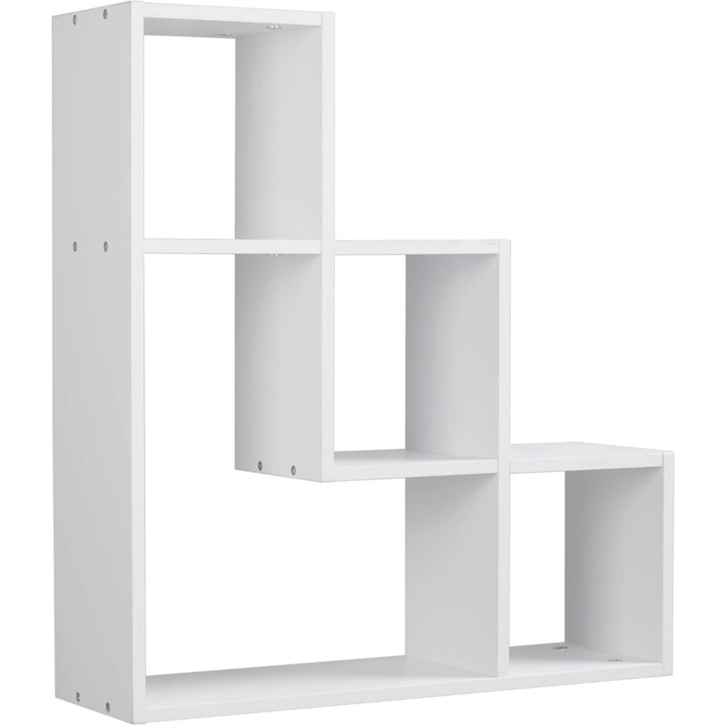 Bonita 3 Piece Manufactured Wood,Metal Floating Shelf, White
