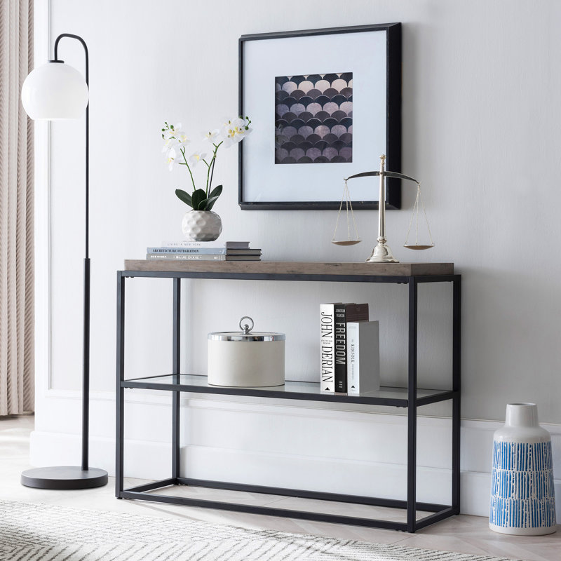 Montcerf 42'' Console Table, Gray Oak