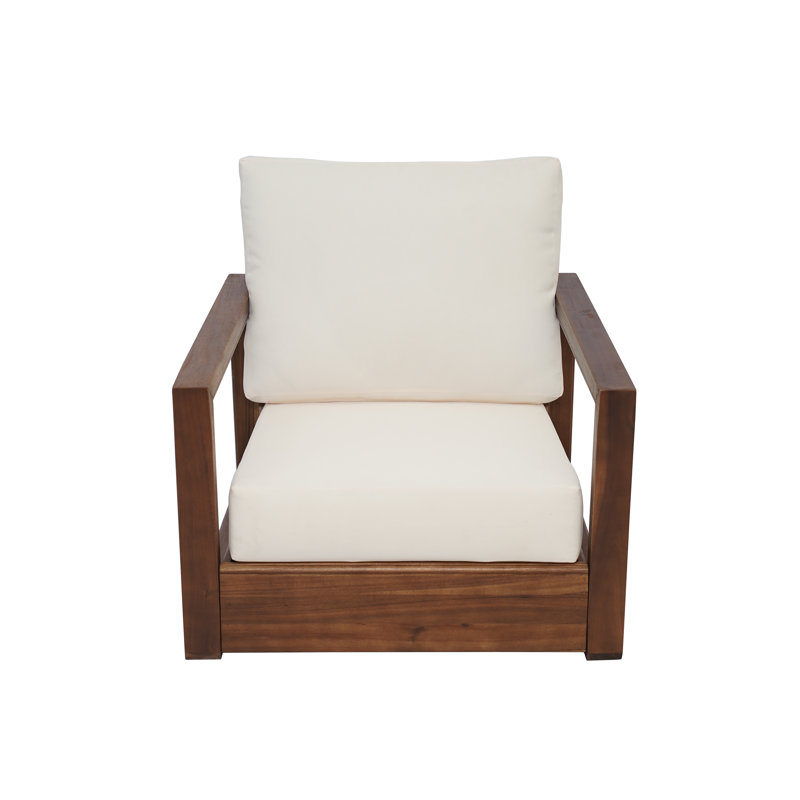Donnie Acacia Outdoor Lounge Chair, Mocha