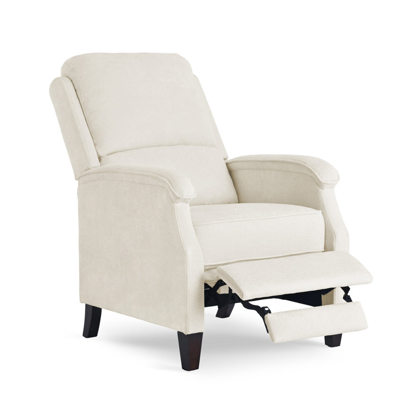 Fauteuil inclinable manuel rembourré pour le salon, Chenille beige