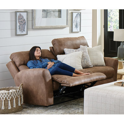 Upholstered 76'' Reclining Loveseat