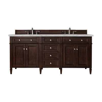 Brittany 72" Double Vanity W/FreePower Wireless Charger