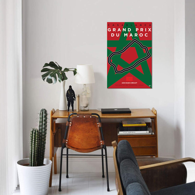 «Min Casablanca Movie Track», impression sur toile, H 12 po x l 8 po x P 0,75 po, Toile tendue, Pas de tapis