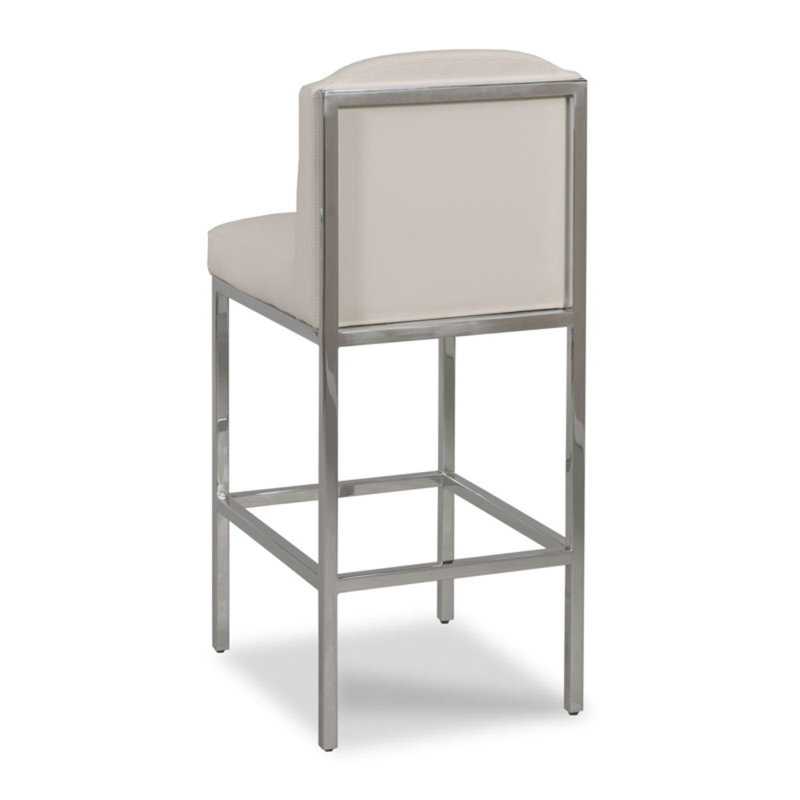 Venice Stool, Bar Stool (30.5" Seat Height), Silver
